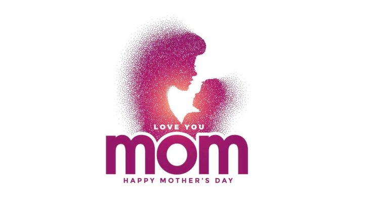 Happy Mothers Day Typographical Illustration. the Best Mom Ever Gift Card.  Isolated on Pink. Stock Illustration - Illustration of font, color: 89733726
